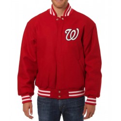 Letterman Washington Nationals Wool Red Jacket 