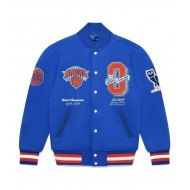  OVO NY Knicks Blue Wool Varsity Jacket
