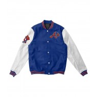  Varsity Atlanta Braves White/Blue Jacket