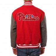 Varsity Philadelphia Phillies Charcoal and Red Jacket