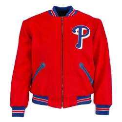 1949 Philadelphia Phillies Varsity Red Jacket 