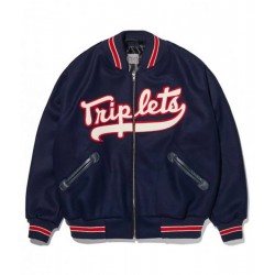 1963 Binghamton Triplets Blue Wool Jacket