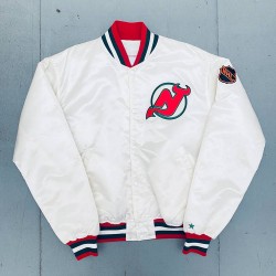 1980’s New Jersey Devils White Bomber Jacket