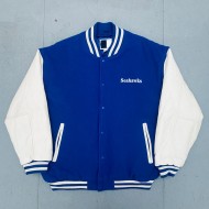 1990’s Seattle Seahawks Royal and White Varsity Jacket
