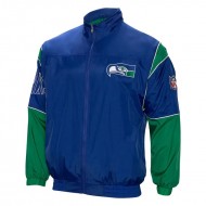 1992 Seattle Seahawks Sideline Royal and Green Jacket