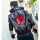 2077 Costume Jacket Mens Brown Leather Embroidery Jacket