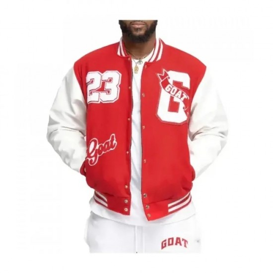 23 Goat Red Varsity Jacket