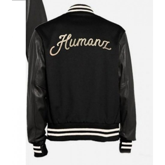 23 Humanz Black Varsity Letterman Jacket