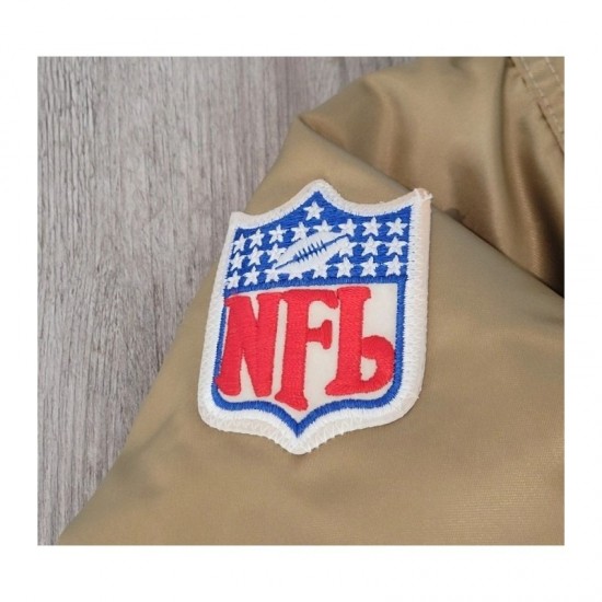 49ers ChalkLine Team NFL Gold Satin Jacket Reference: