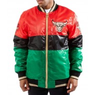 75th Anniversary Chicago Bulls Red Satin Jacket