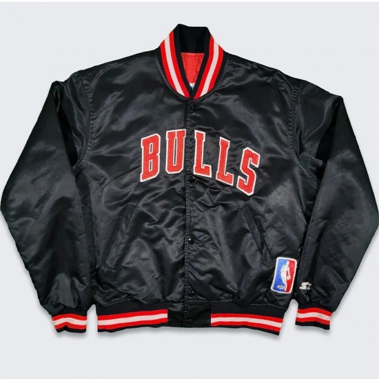 80’s Chicago Bulls Black Bomber Jacket 80’s Chicago Bulls Black Bomber Jacket