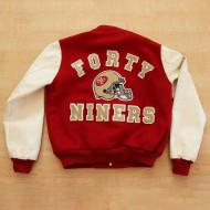 80’s San Francisco 49ers Red Wool & White Leather Varsity Jacket
