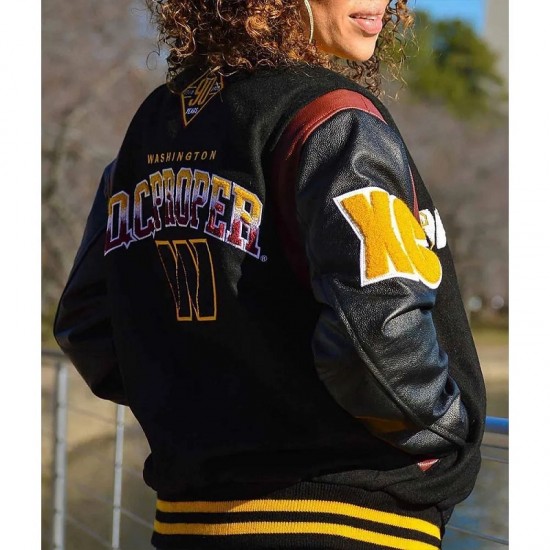 90th Anniversary Washington Commanders DC Varsity Jacket 90th Anniversary Washington Commanders DC Varsity Jacket