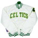 90’s Boston Celtics Bomber White Satin Jacket