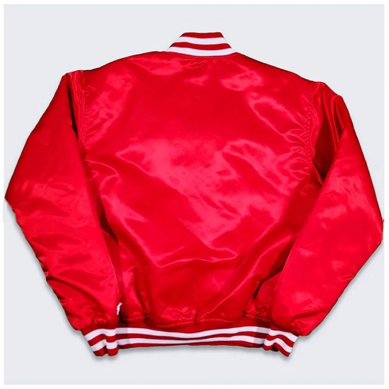 90’s Detroit Red Wings Red Bomber Jacket