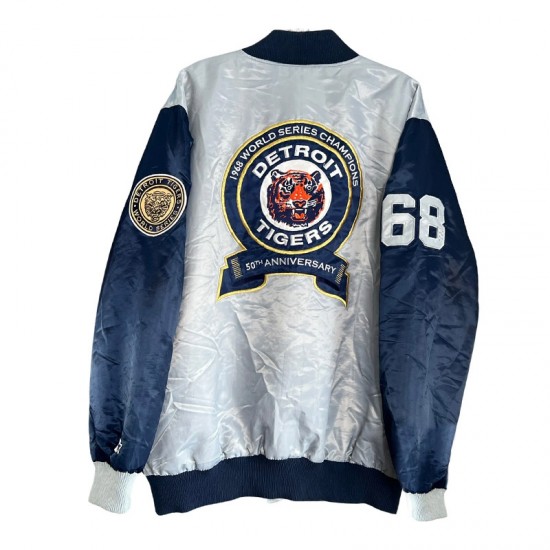 90’s Detroit Tigers World Series Navy & Gray Jacket 90’s Detroit Tigers World Series Navy & Gray Jacket