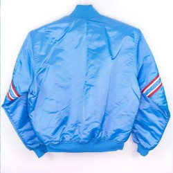 90’s Houston Oilers Blue Satin Jacket
