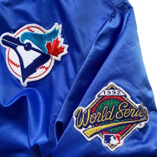 90’s Toronto Blue Jays Blue Satin Jacket 90’s Toronto Blue Jays Blue Satin Jacket