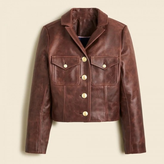 A.J. Cook Criminal Minds Jennifer Jareau Brown Leather Jacket