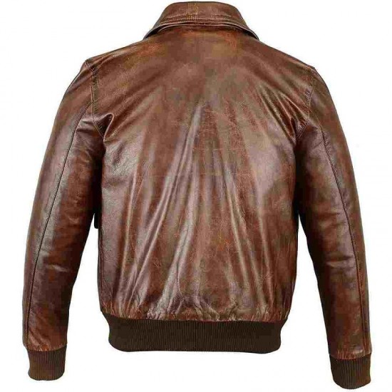 Airforce Aviator Leather Bomber Jacket