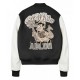 Off White AC Milan Black Bomber Varsity Jacket Off White AC Milan Black Bomber Varsity Jacket