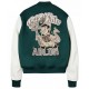 Off White AC Milan Green Bomber Varsity Jacket Off White AC Milan Green Bomber Varsity Jacket