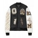 Off White AC Milan Varsity Bomber Off White Jacket Off White AC Milan Varsity Bomber Off White Jacket