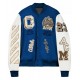 Off White AC Milan Varsity Bomber Off White Jacket Off White AC Milan Varsity Bomber Off White Jacket