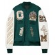 Off White AC Milan Varsity Bomber Off White Jacket Off White AC Milan Varsity Bomber Off White Jacket