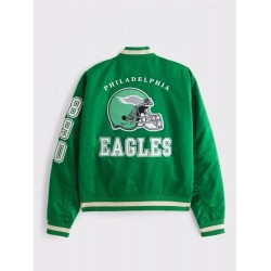 Abercrombie Chiefs Green Varsity Bomber Jacket