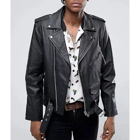 Ace of Spades Black Leather Jacket