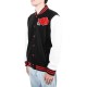 Akatsuki Black and White Varsity Jacket Akatsuki Black and White Varsity Jacket