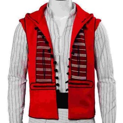 Aladdin Mena Massoud Red Hooded Aladdin Vest Cosplay Costume