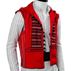 Aladdin Mena Massoud Red Hooded Aladdin Vest Cosplay Costume