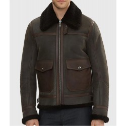 Alberto Men’s Brown G-1 Bomber Leather Jacket