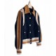 Alicia Vikander Irma Vep Mira Varsity Wool Black and Brown Jacket Alicia Vikander Irma Vep Mira Varsity Wool Black and Brown Jacket