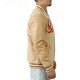 All American Dream Team Superstar Beige Varsity Jacket All American Dream Team Superstar Beige Varsity Jacket