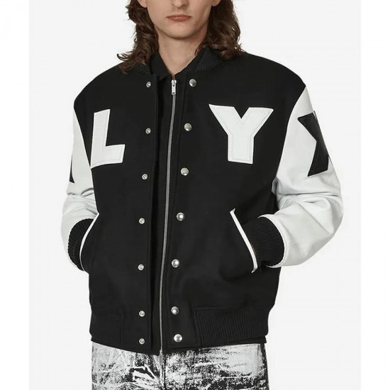 Alyx Black and White Varsity Jacket Alyx Black and White Varsity Jacket