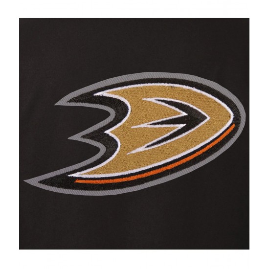 Anaheim Ducks Bomber Black Wool Jacket Anaheim Ducks Bomber Black Wool Jacket