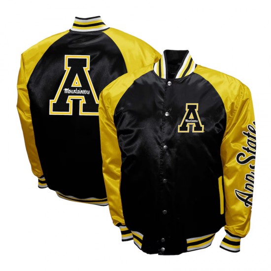 Appalachian State Mountaineers The Game Black Satin Jacket Appalachian State Mountaineers The Game Black Satin Jacket