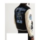 Appliqued Wool Blend Felt and Leather Varsity Bomber Jacket Appliqued Wool Blend Felt and Leather Varsity Bomber Jacket