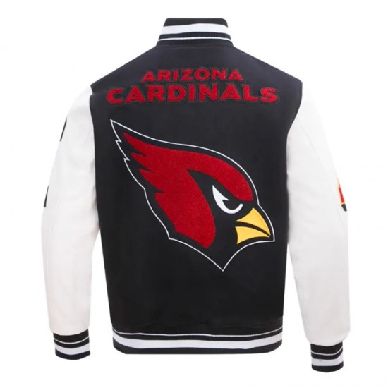 Arizona Cardinals Mashup Rib Varsity Wool and Leather Jacket Arizona Cardinals Mashup Rib Varsity Wool and Leather Jacket