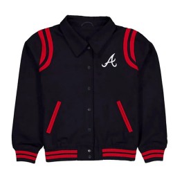 Atlanta Braves Sport Night Teddy Varsity Jacket 
