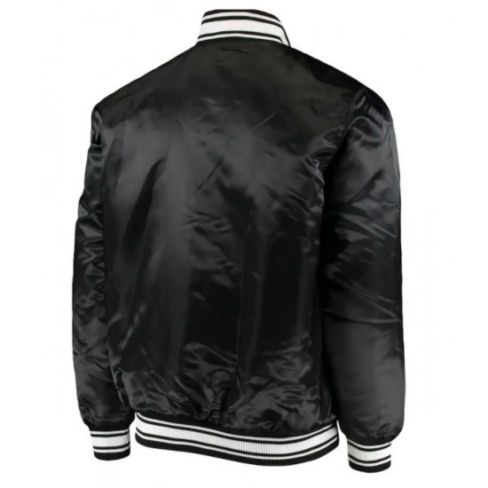 Atlanta Falcons Satin Black Starter Jacket Atlanta Falcons Satin Black Starter Jacket