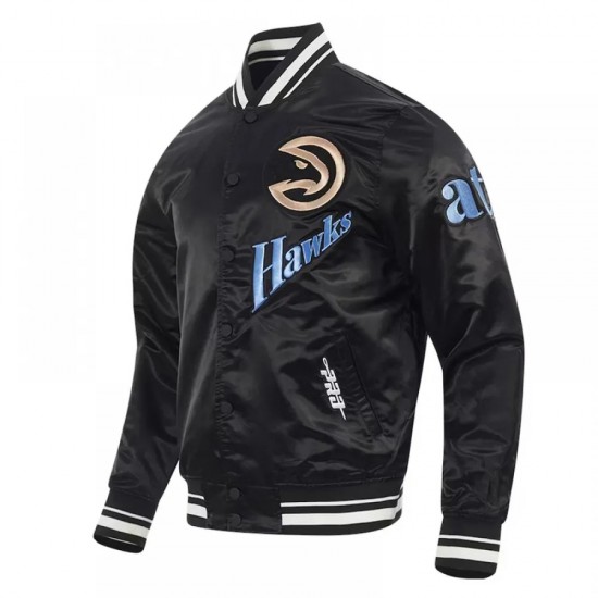 Atlanta Hawks 2024/25 City Edition Black Satin Jacket