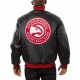 Atlanta Hawks Black Leather Varsity Jacket Atlanta Hawks Black Leather Varsity Jacket