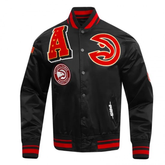 Atlanta Hawks Mashup Classic Rib Satin Jacket Atlanta Hawks Mashup Classic Rib Satin Jacket