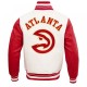 Atlanta Hawks Off White Wool Varsity Jacket Atlanta Hawks Off White Wool Varsity Jacket
