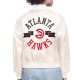 Atlanta Hawks Printed Logo Varsity Satin Jacket Atlanta Hawks Printed Logo Varsity Satin Jacket