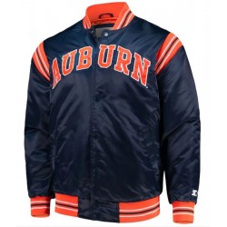 Auburn Tigers The Enforcer Blue Satin Jacket
